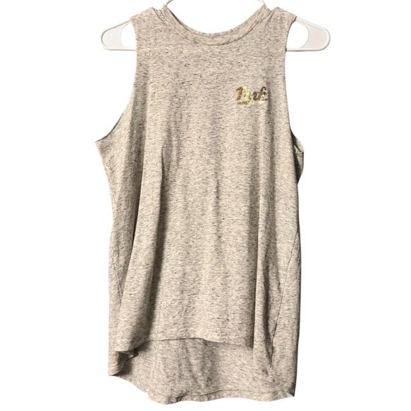 149. VS PINK Tank Sequins Heather Light Gray Oversized XS - Picture 2 of 4